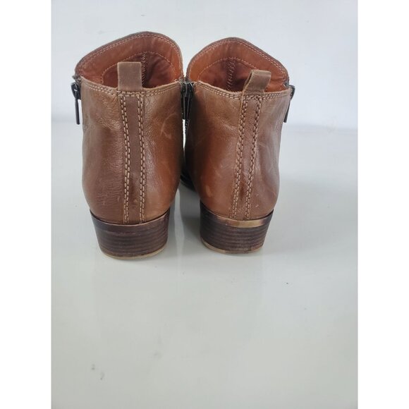 Lucky Brand BASEL Brown Ankle Boots Short Bootie Size 11 M Zip Winter Shoes - Picture 11 of 12